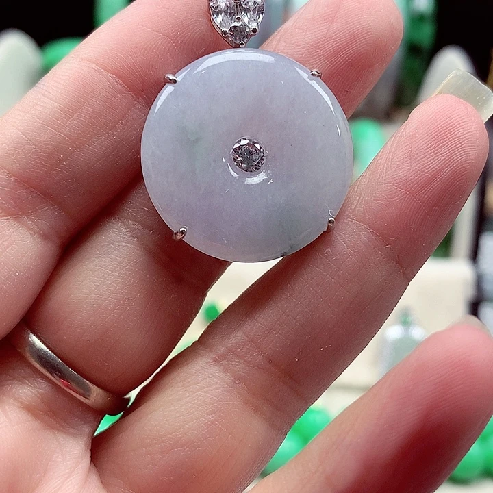 翡翠银S925镶嵌颈饰翡翠