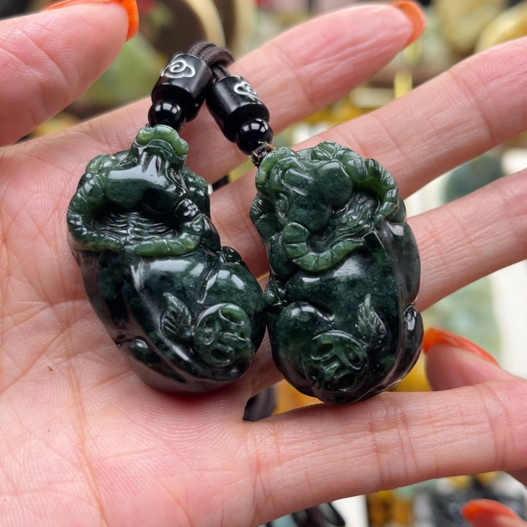岫玉未镶嵌挂件挂件