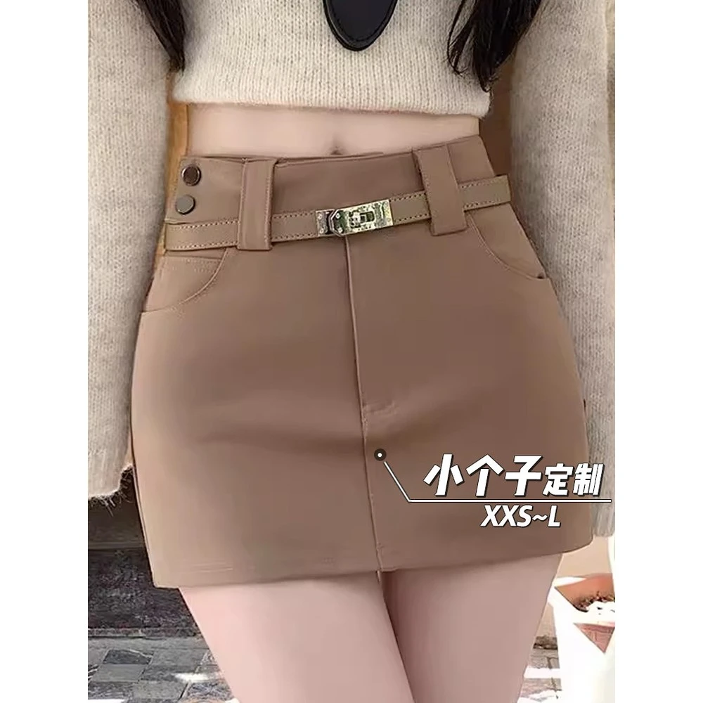 150小矮个子西装包臀半身裙女秋复古防走光一步短裙高腰显瘦a字裙