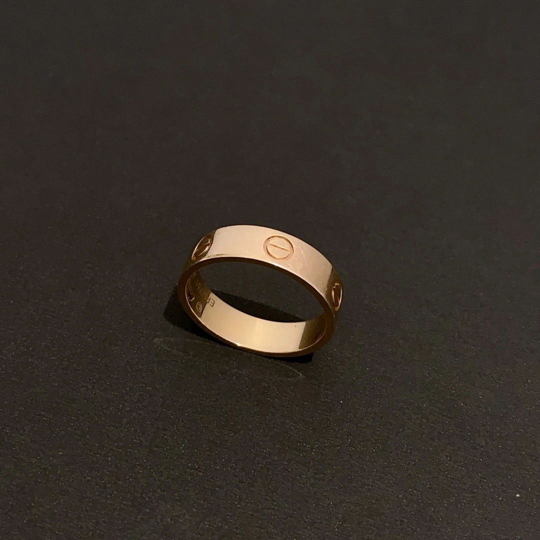 99新 Cartier/卡地亚 love宽版戒指61号14741228