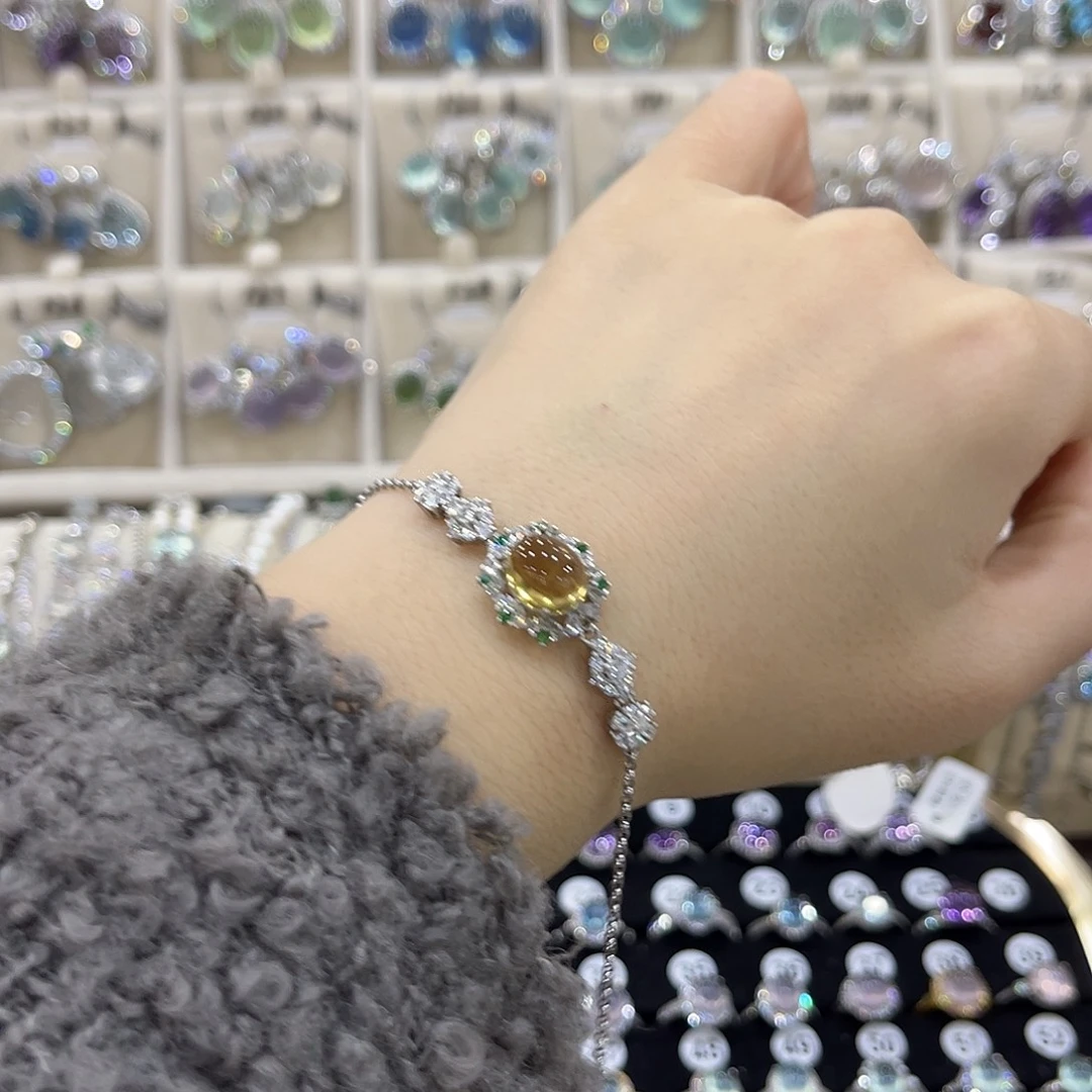 蛇纹石玉银S925镶嵌戒指