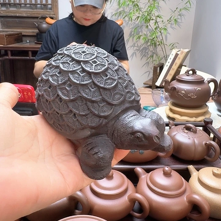 茶壶朱泥紫砂雕塑辈辈有米