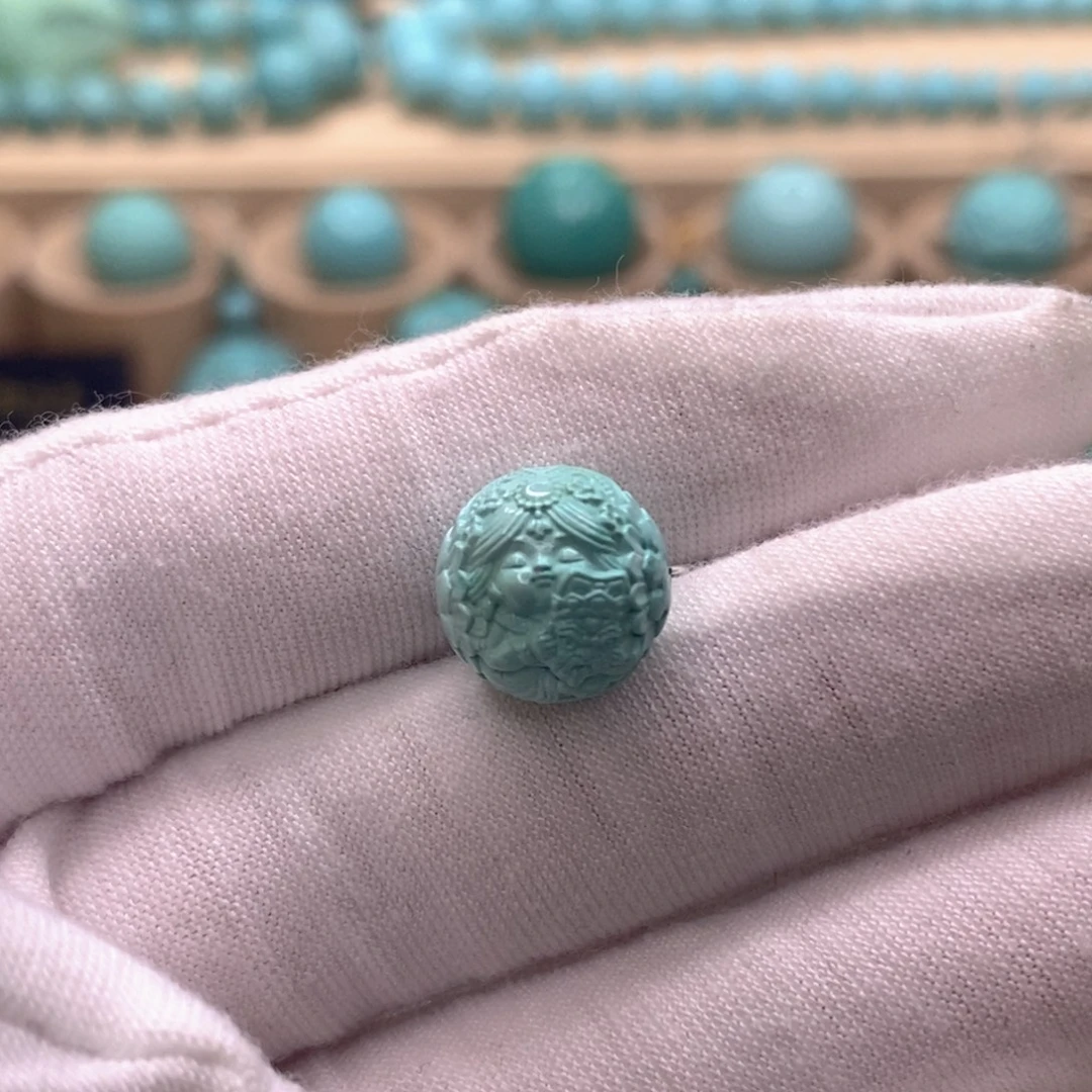 绿松石未镶嵌珠宝奇石11.2mm