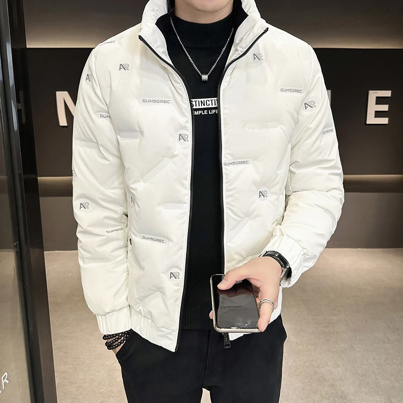 真维斯冬季新款羽绒服男士短款立领保暖上衣商务休闲鸭绒外套