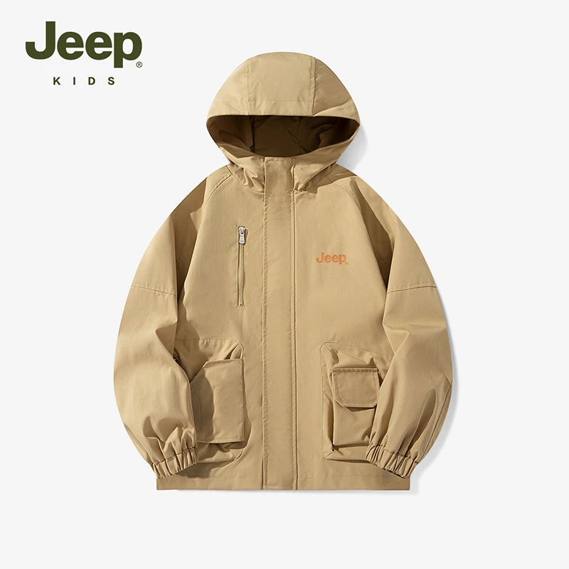 JEEP/吉普童装外套春秋防水儿童户外夹克D343NO1642