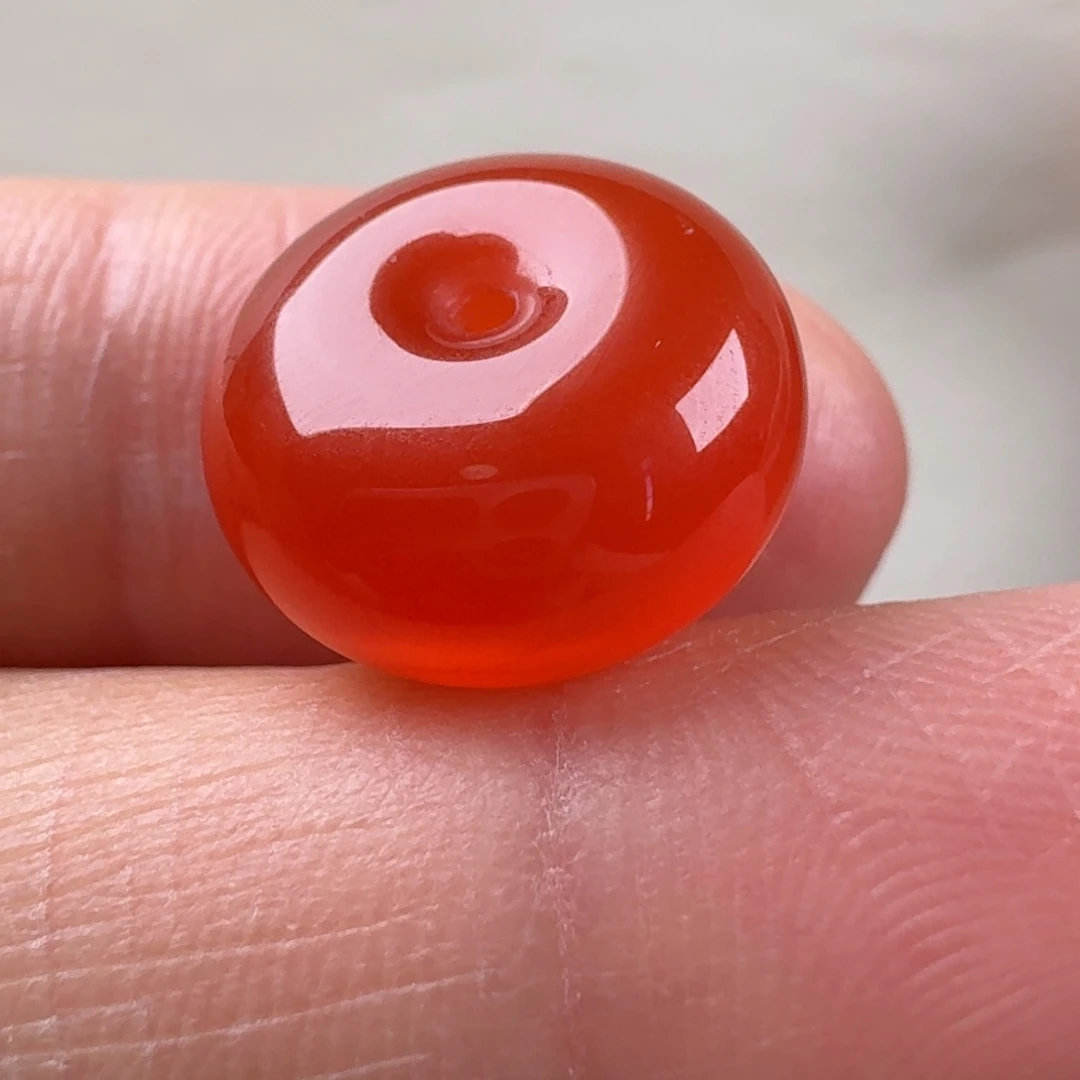 南红玛瑙未镶嵌平安扣14*7.5