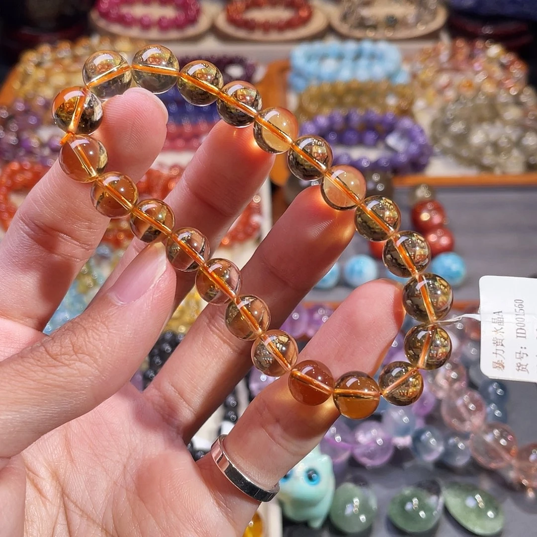 未镶嵌水晶手链暴力黄水晶9