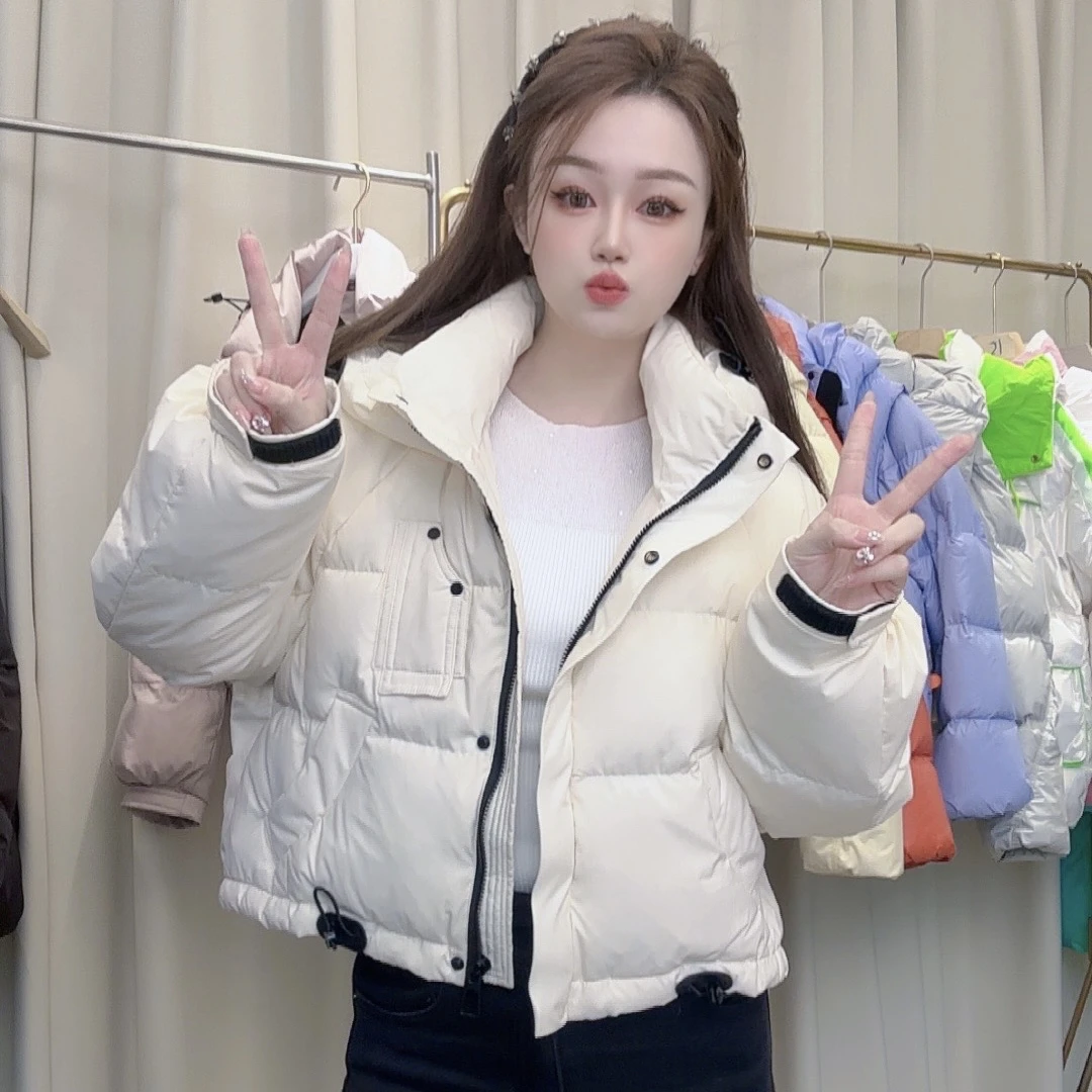 短款羽绒服女装冬季新款小个子欧货时尚加厚白鸭绒外套