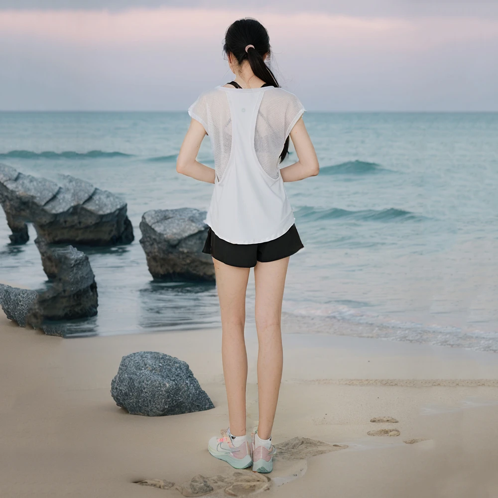 瑜伽服速干运动套装女透气无袖时尚户外训练跑步薄款健身夏季宽松