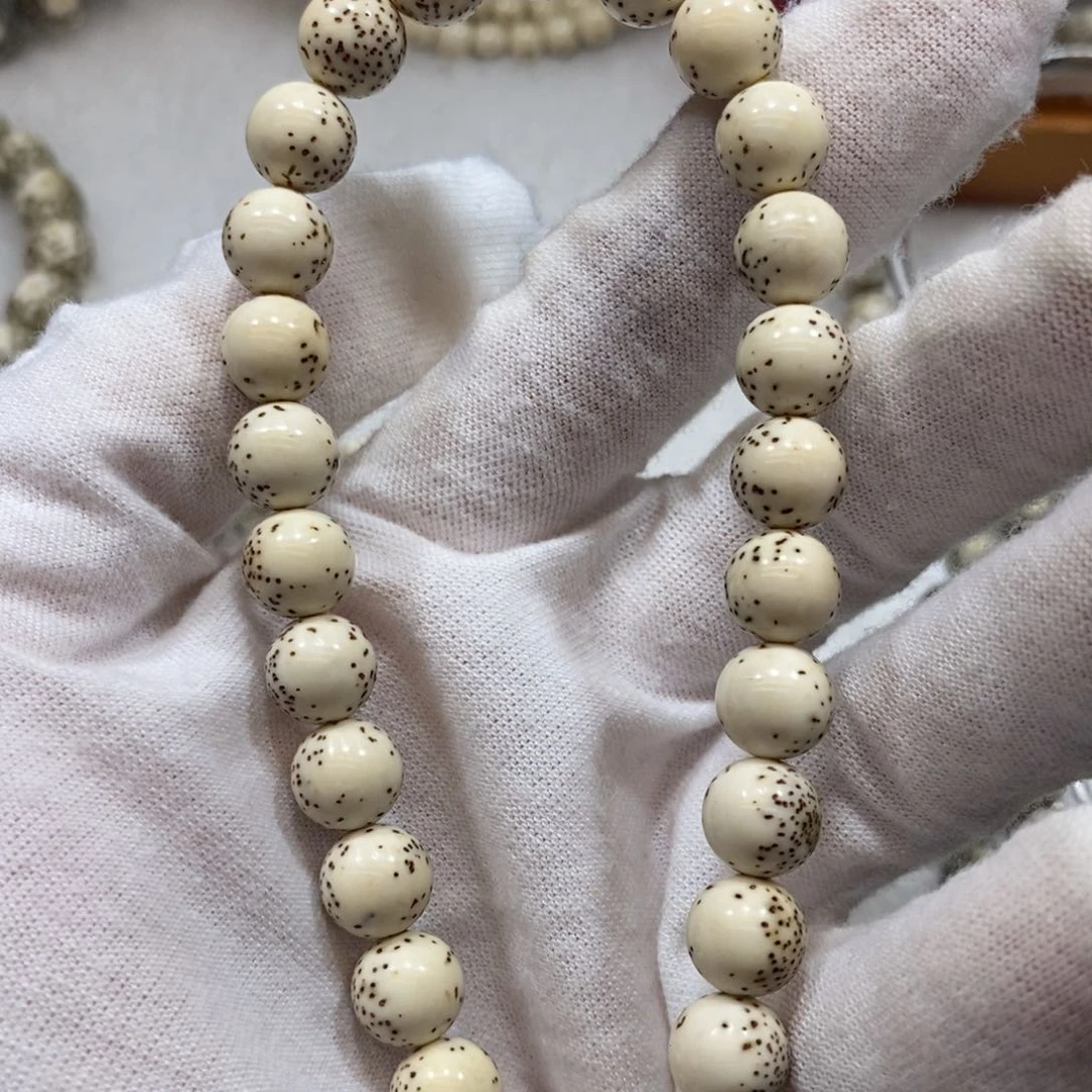 星月菩提手串骨瓷白9