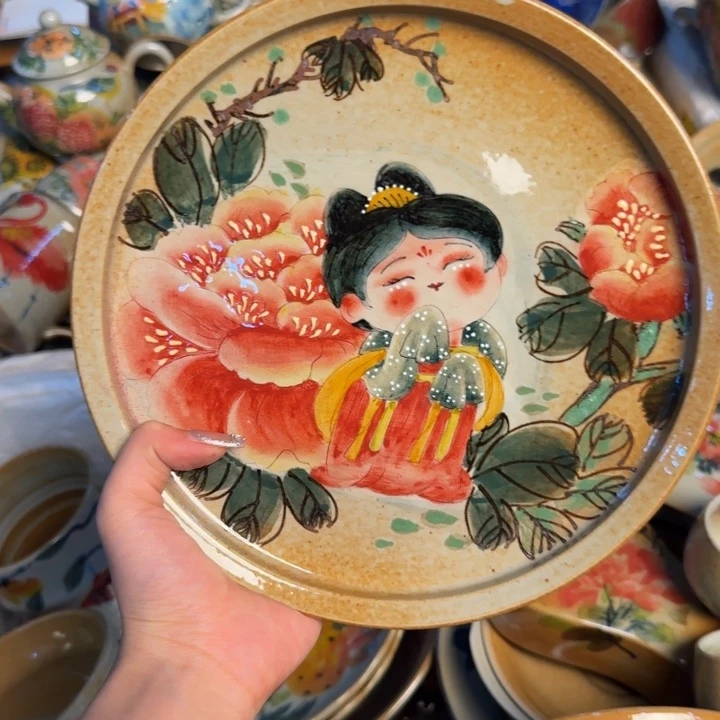 瓷片景德镇陶瓷手工手绘