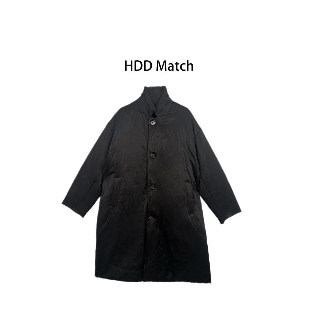 HDD- "煤 炭" 90白鸭绒 冬季女款定制长款小众风衣羽绒服 Y9825