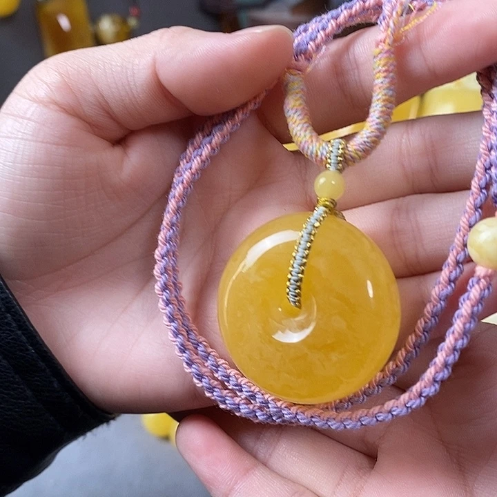 琥珀未镶嵌裸石平安扣