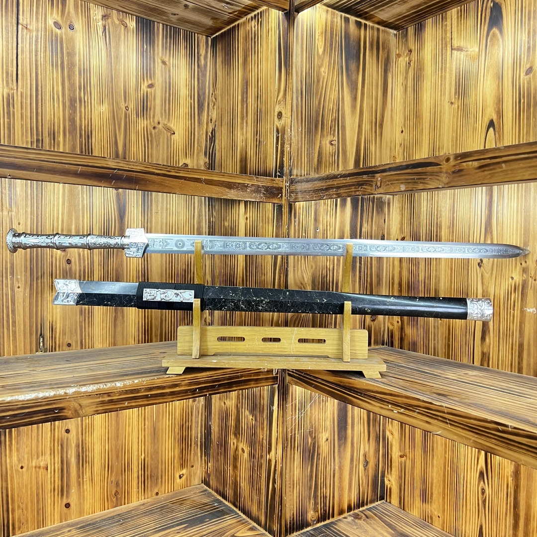 汉剑六面锰钢收藏摆件未开刃