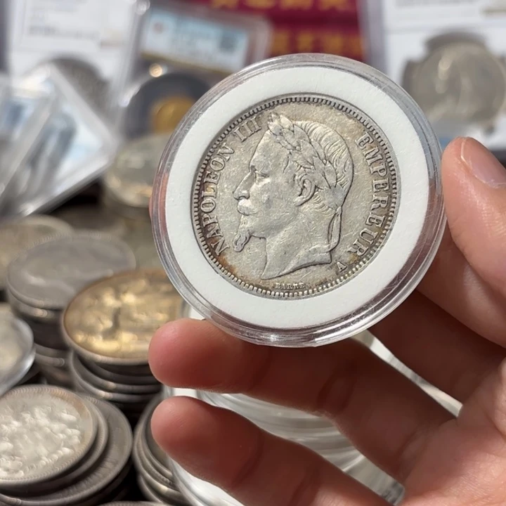 6***9银Ag900法国拿破仑三世银币