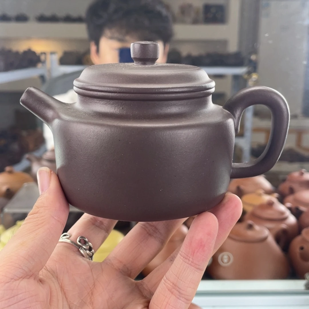 茶壶紫砂220cc老紫泥茶壶