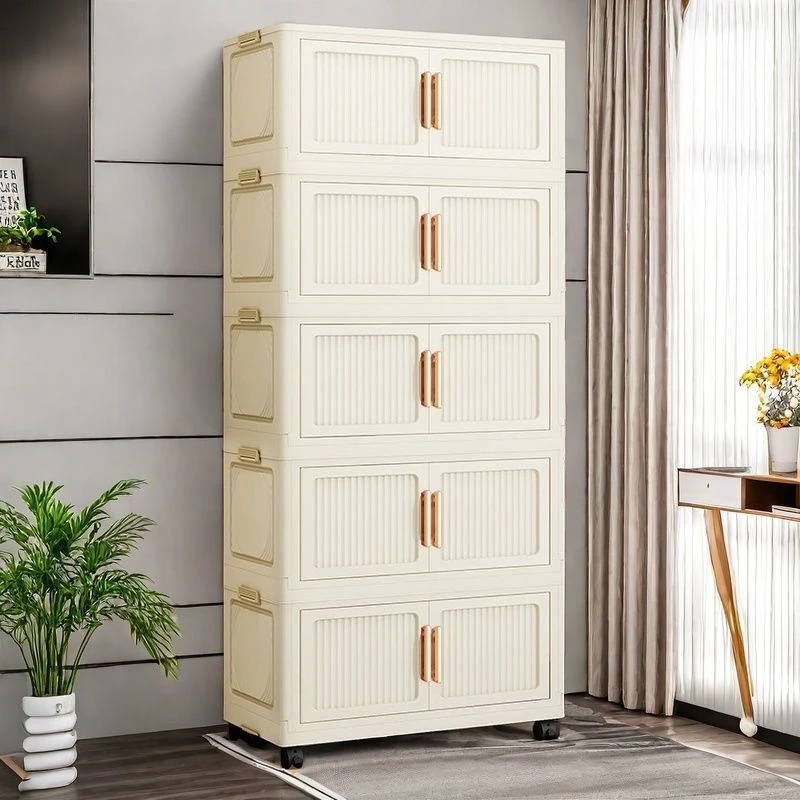 免安装收纳柜折叠衣服置物柜零食柜储物柜塑料厨房收纳箱