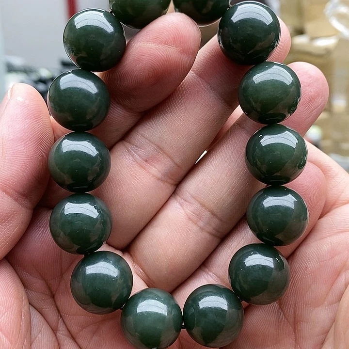 【闪购商品】未镶嵌手链和田玉16且末蓝