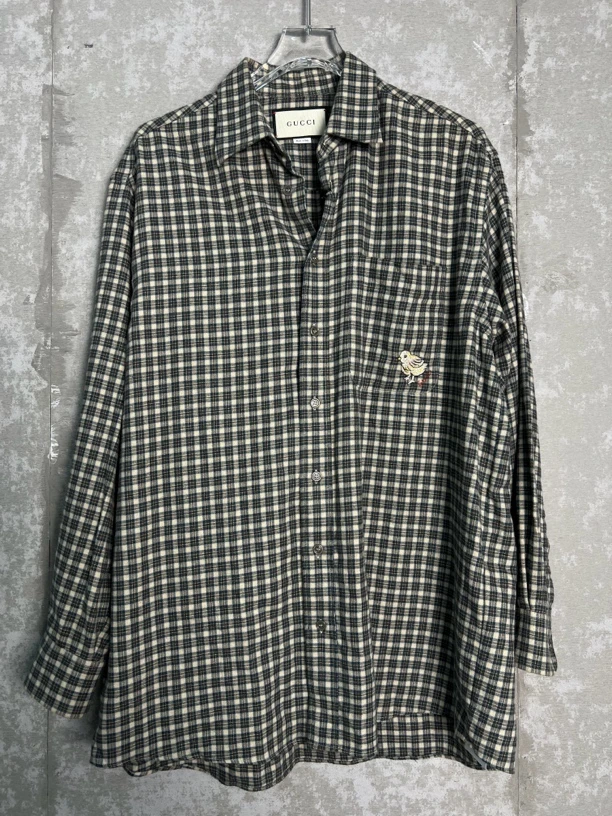 未使用 GUCCI/古驰 48*1/羊毛衬衫衬衣/11395