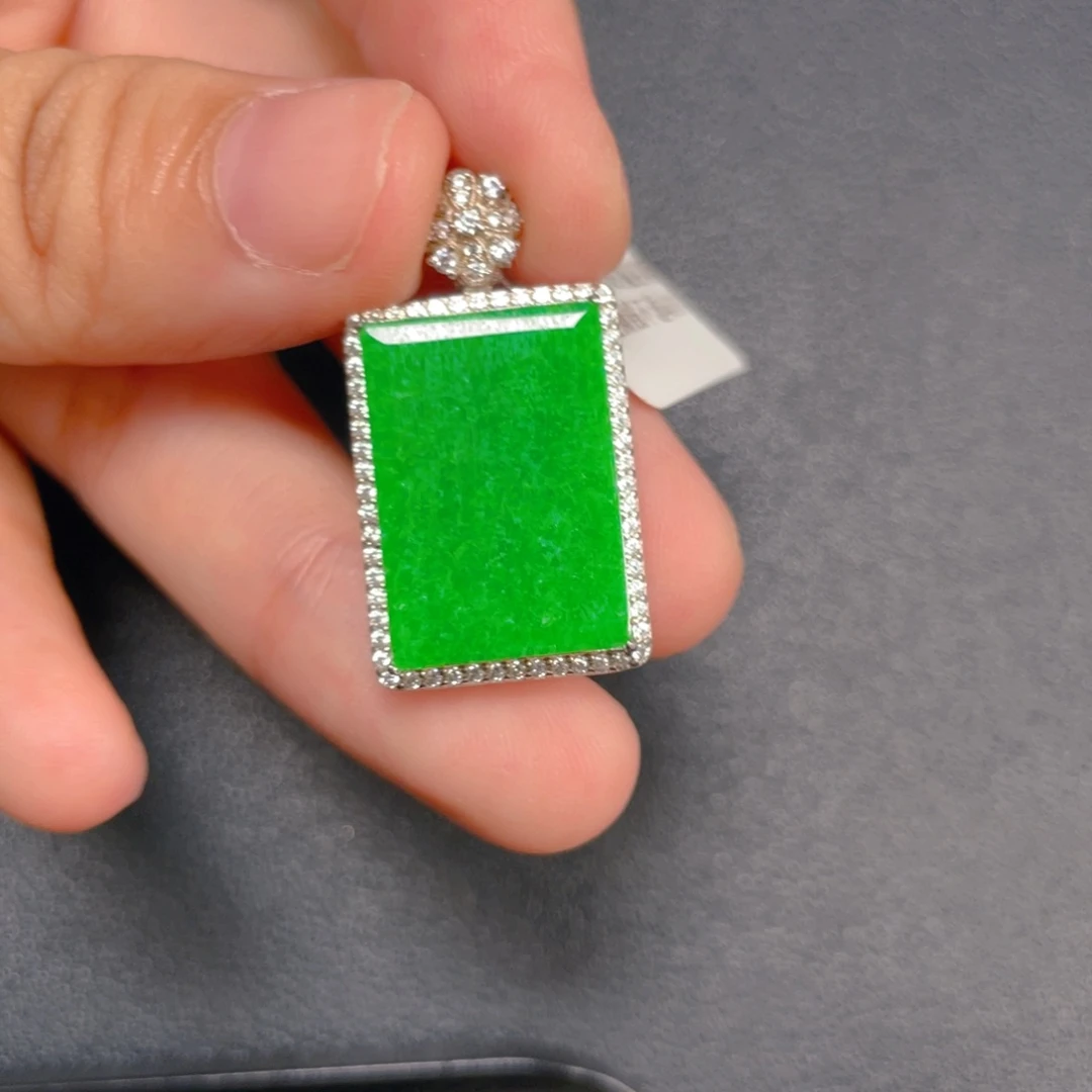 翡翠银S925镶嵌挂件hhhh