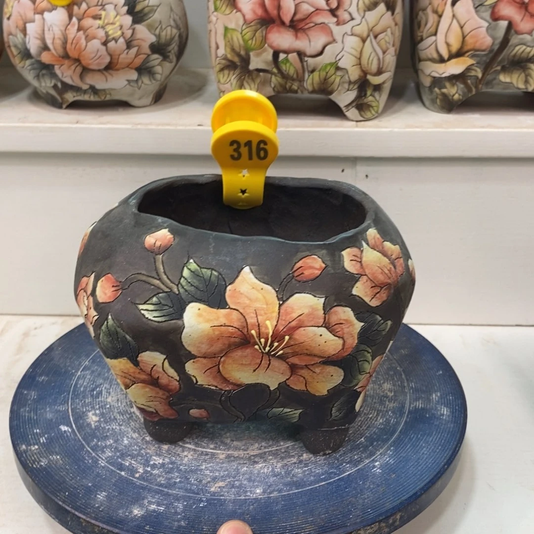 ****颜紫砂花盆水晶花盆316瑕疵