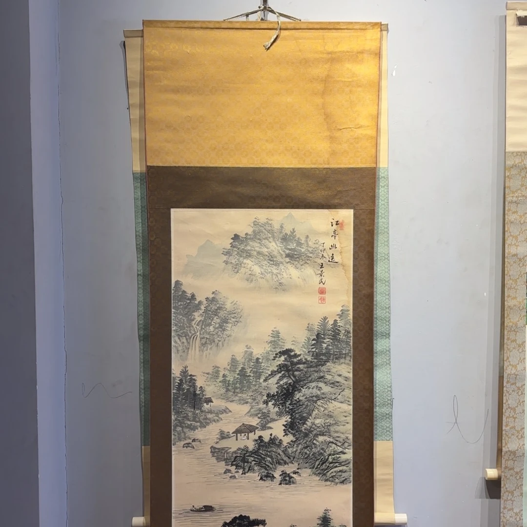 书法清*哥卷轴绢本绫裱15