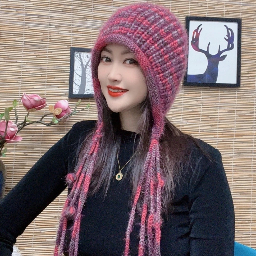 新款【松鼠绒叮当流苏】水果帽