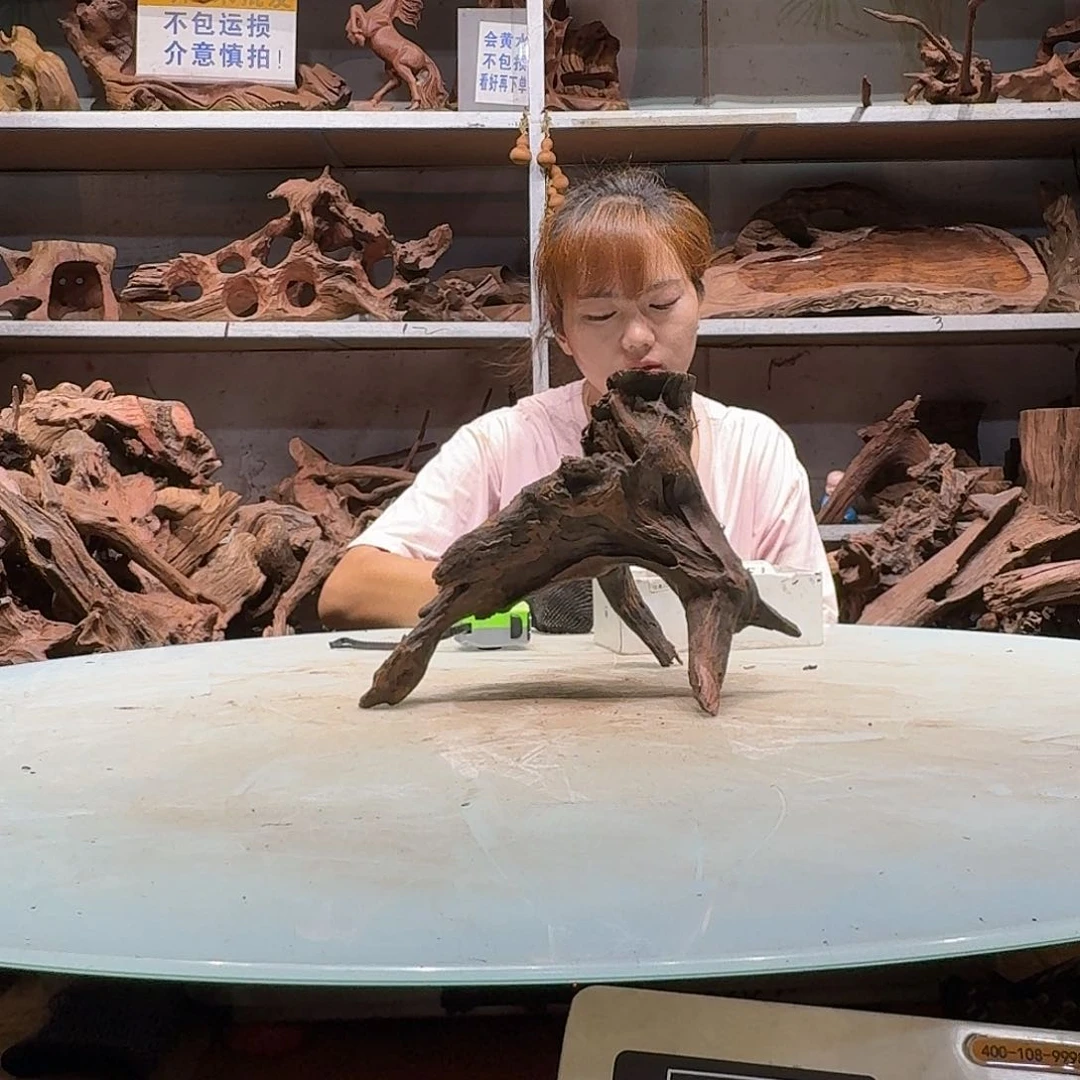 紫砂镂空夜**单紫柚沉木不包损7291