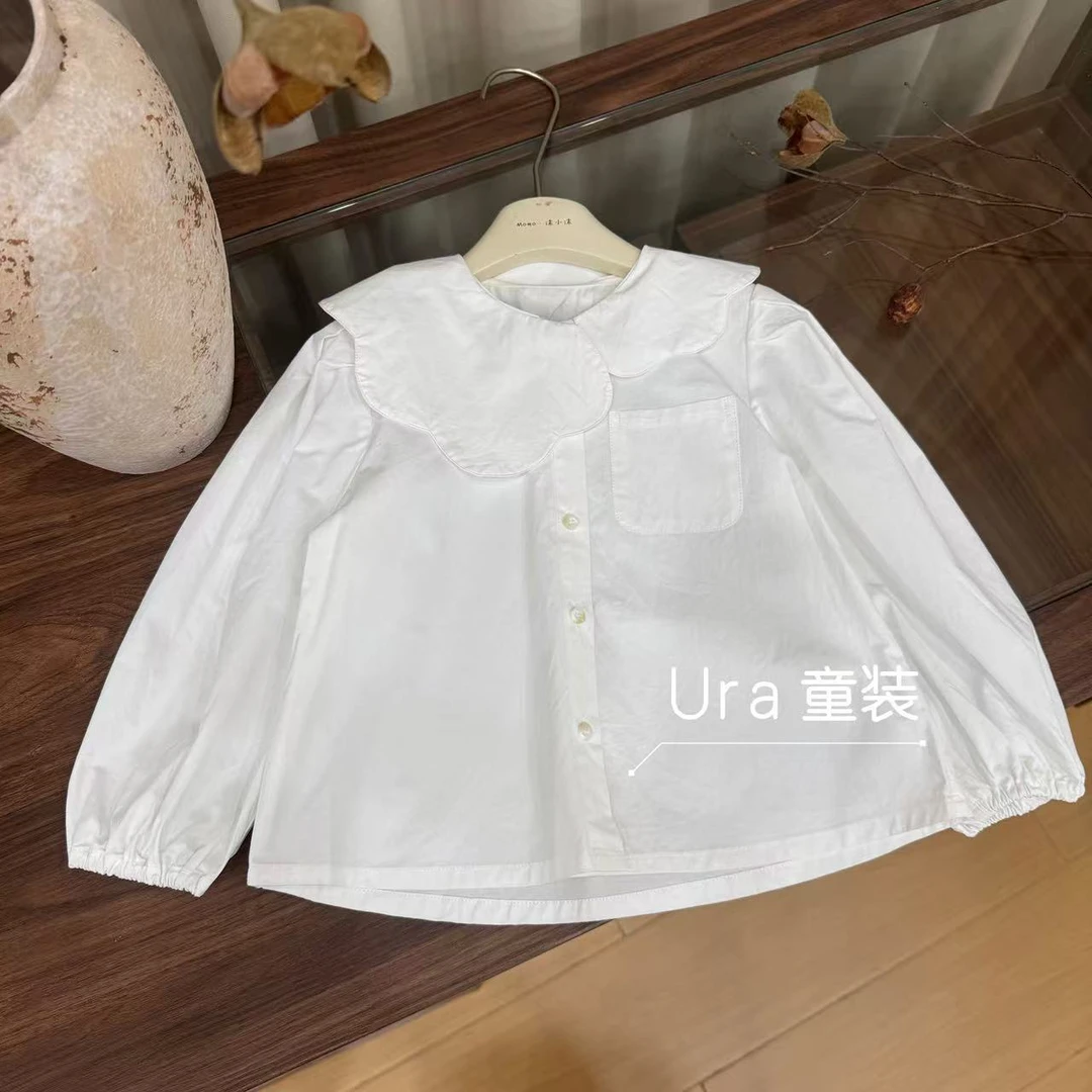 URA【现货】【大白】秋款衬衫上新女童中大童亲子-UT25826