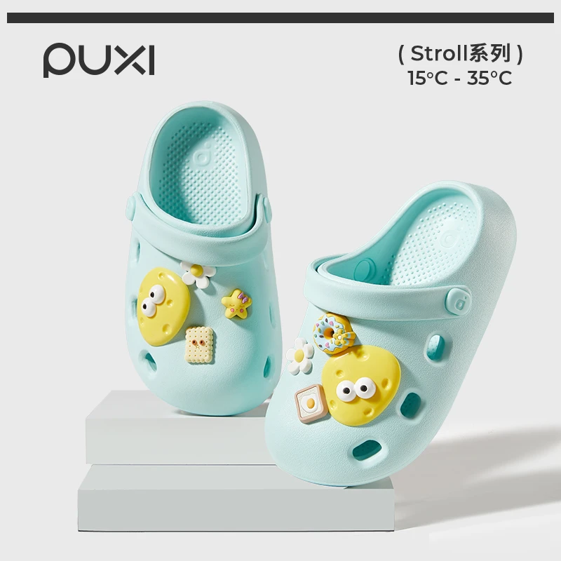 朴西小小麻豆儿童洞洞鞋夏季防滑户外宝宝沙滩鞋男女童包头凉拖鞋