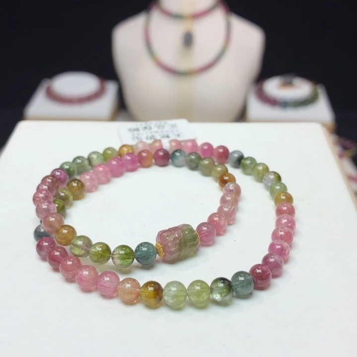 手链碧玺未镶嵌5.3mm±