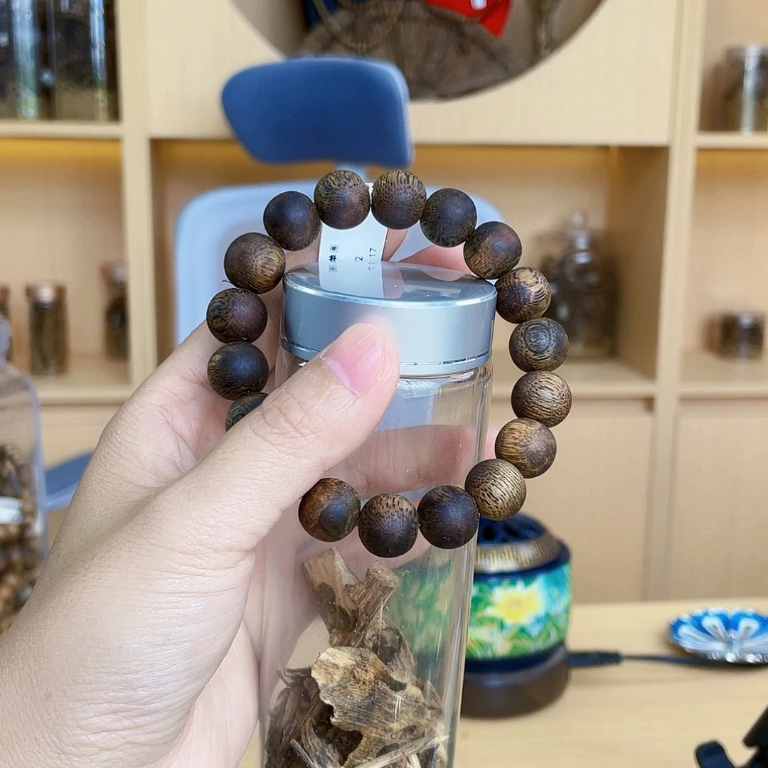 沉香沉香碎屑天然母树圆珠单圈1.2/14克多样性发一