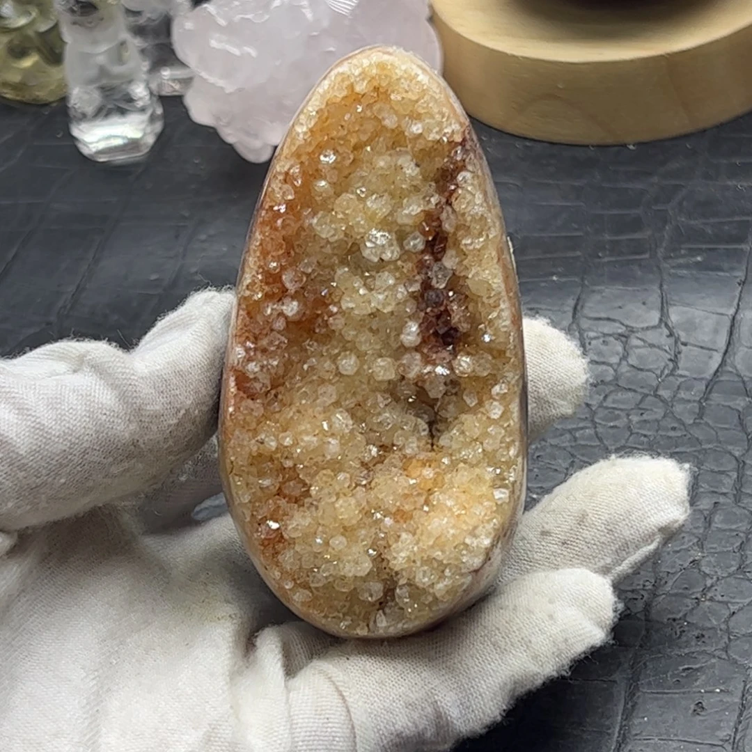 珠宝半成品未镶嵌水晶黄水龙蛋24