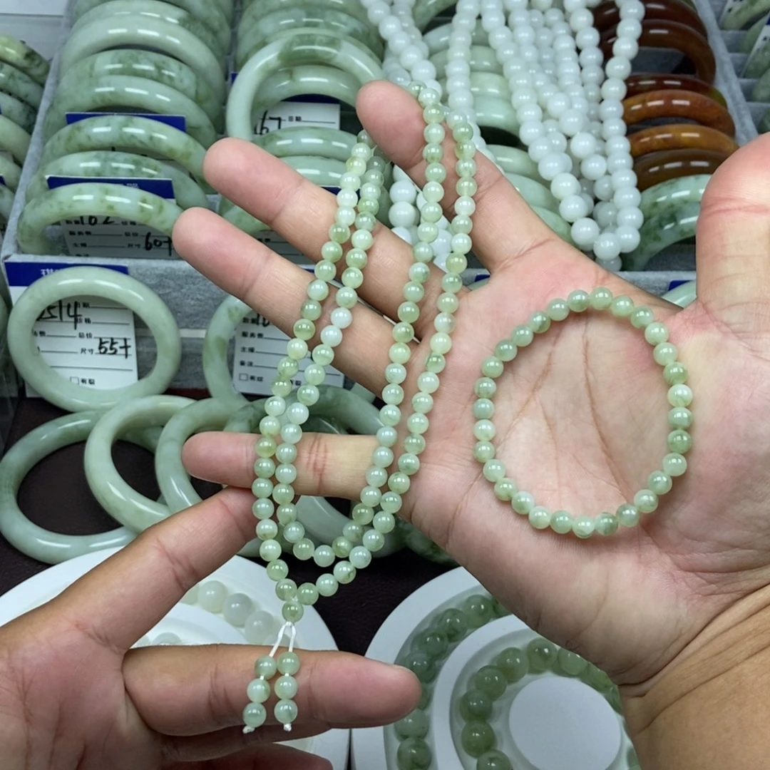 蛇纹石玉未镶嵌手链
