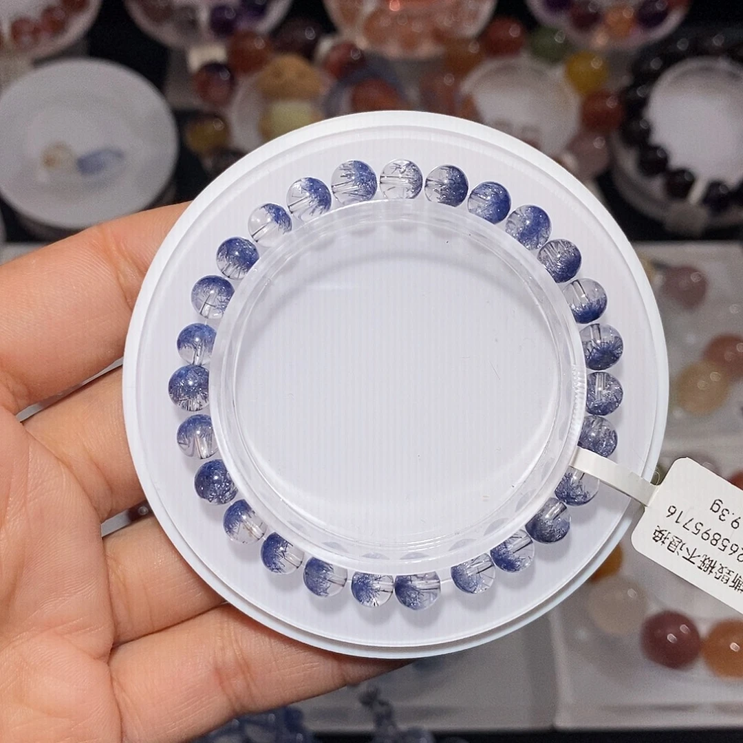 水晶未镶嵌手链蓝冰花手链6.2