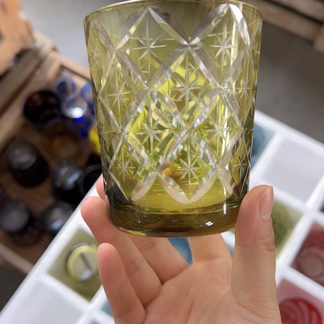 水晶玻璃高脚款微瑕一个