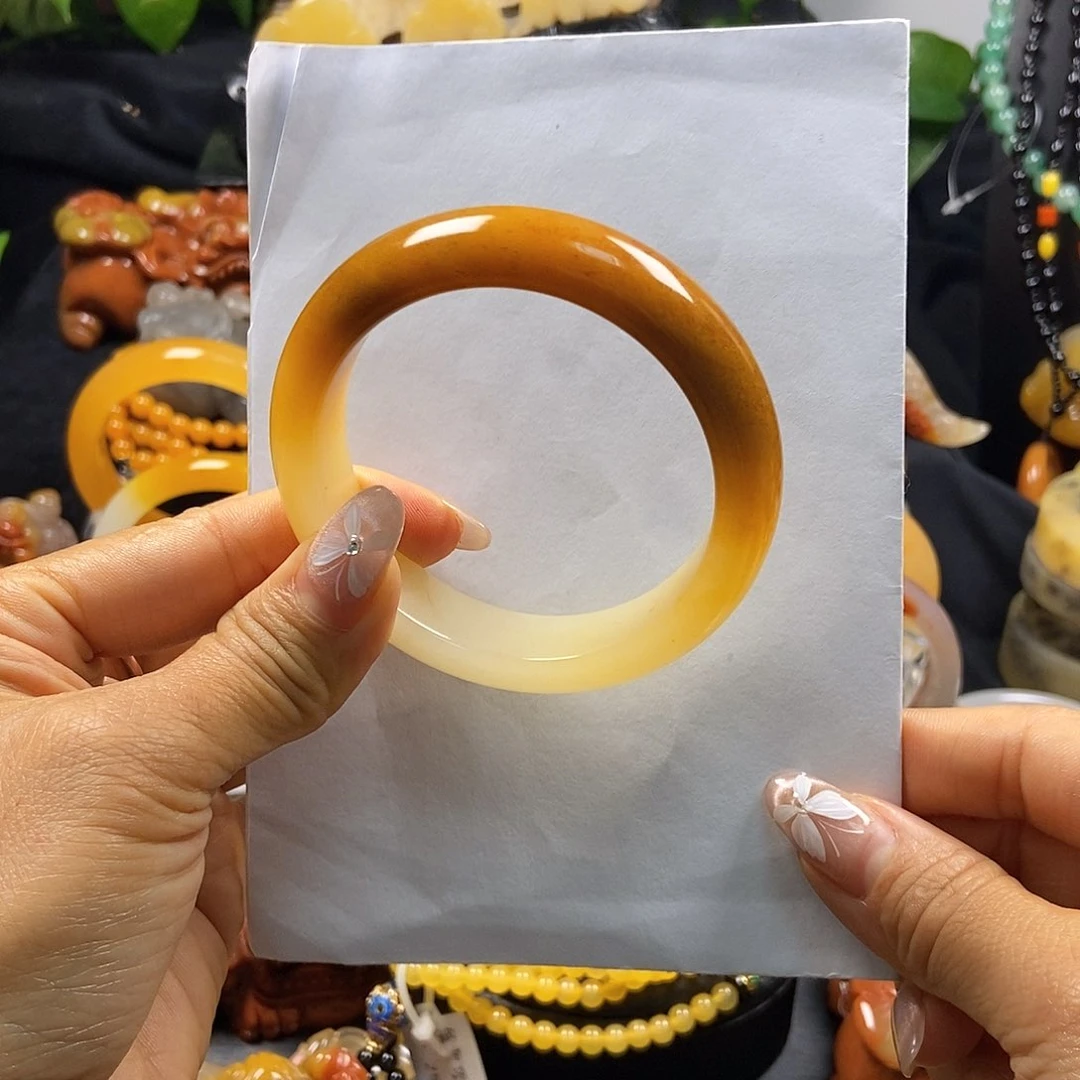 石英质玉（黄龙玉）未镶嵌手镯阳阳