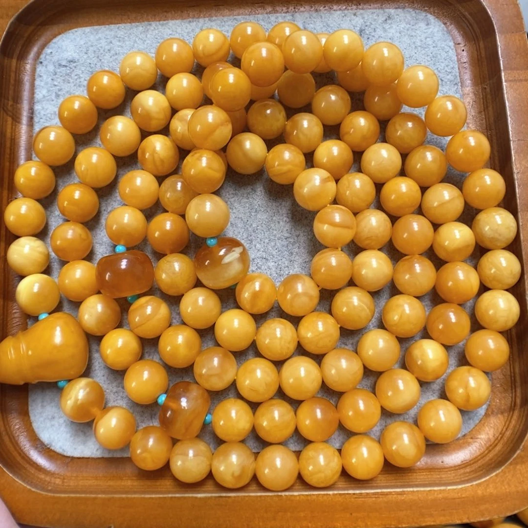 蜜蜡项链未镶嵌蜜蜡108