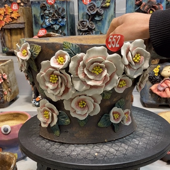 552 号陶然花器手工花盆