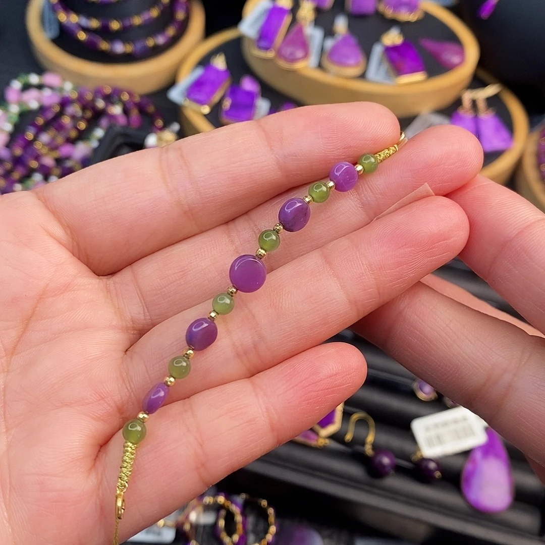 苏纪石（舒俱来）18K金镶嵌延长链