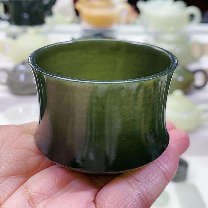 未镶嵌和田玉挂件茶杯80m l