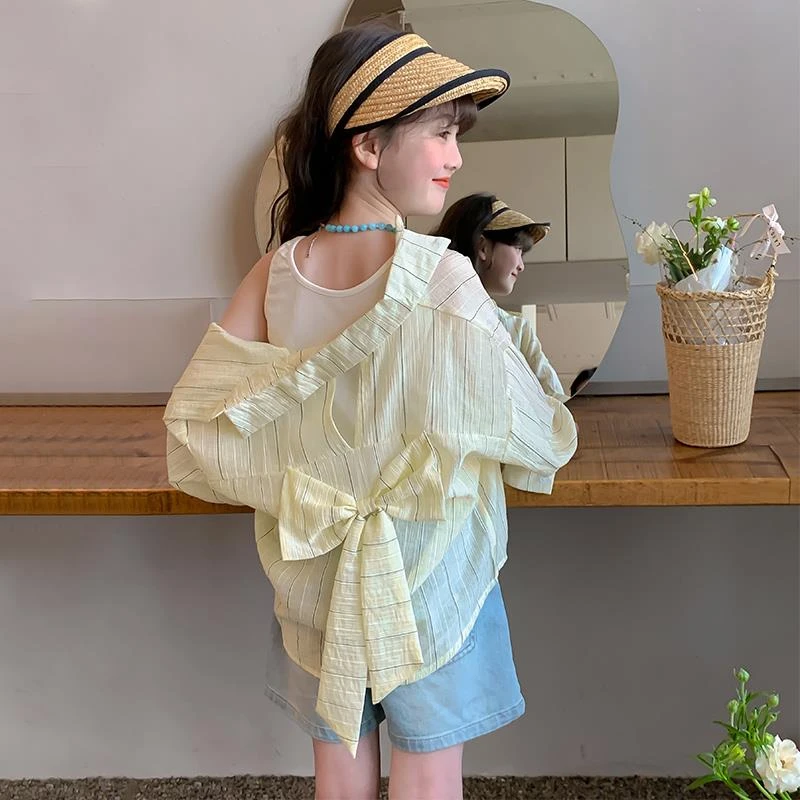 女童防晒衣外套夏装2025新款儿童夏季薄款衬衫小女孩透气防晒服潮