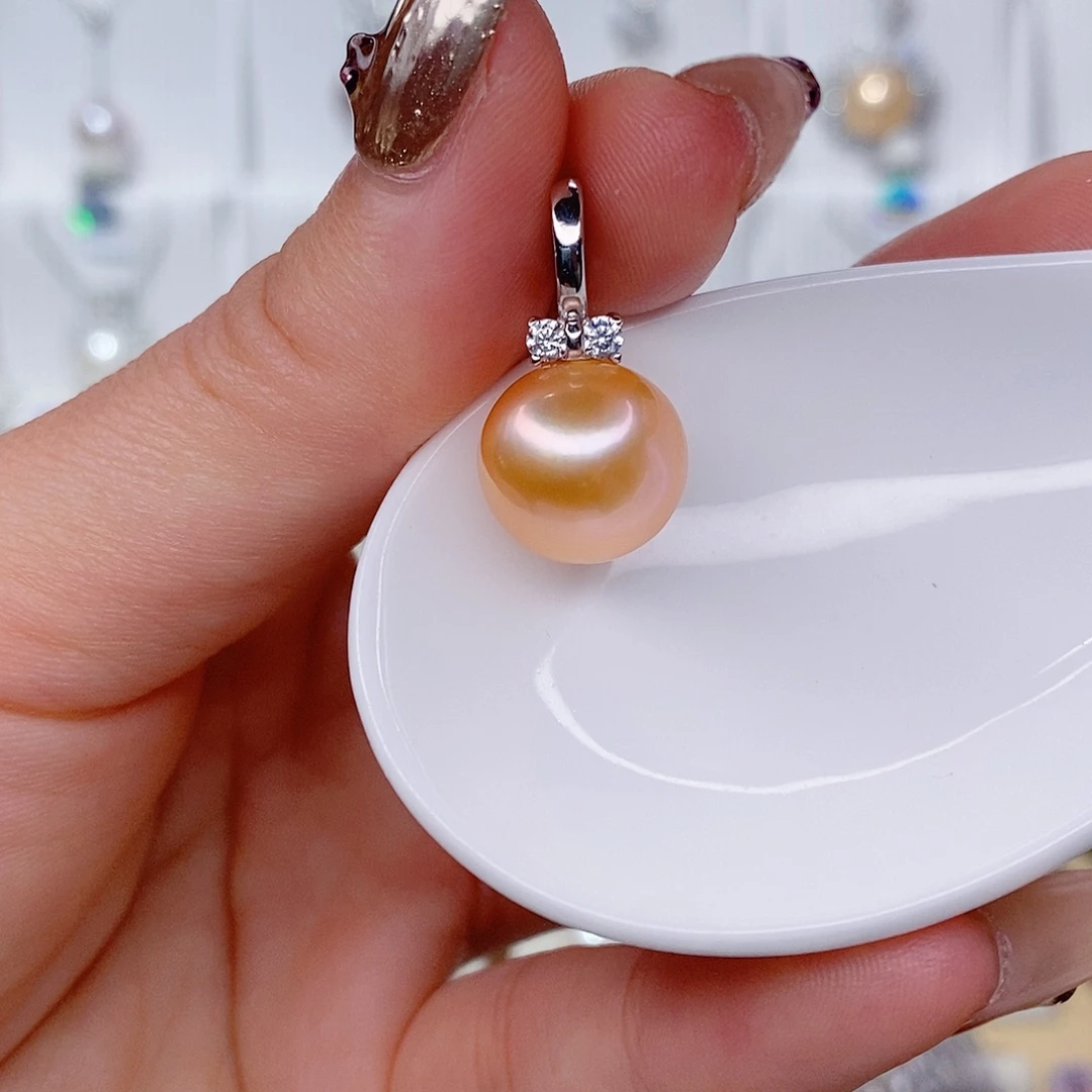 吊坠(赠链)银S925镶嵌淡水珍珠12➕