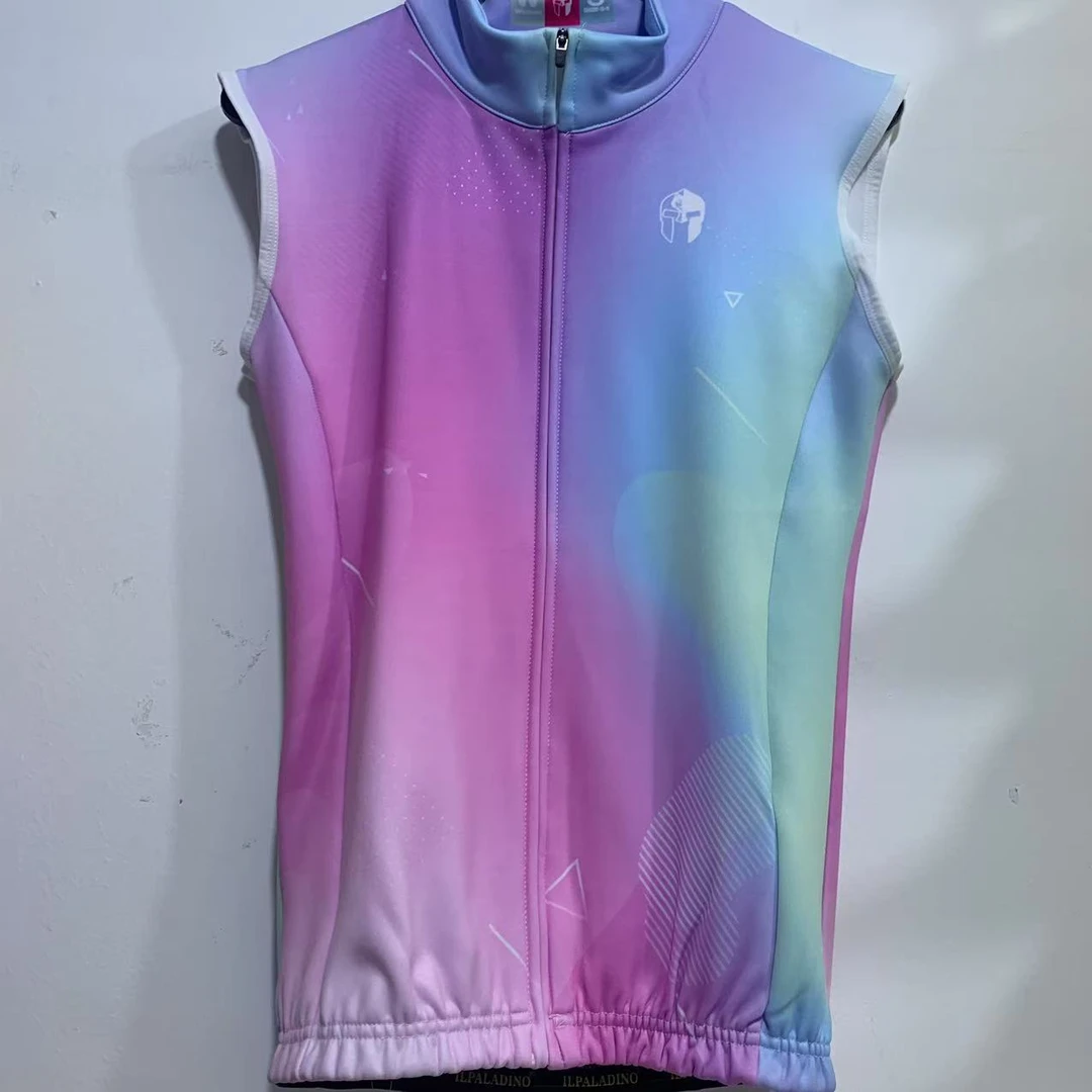 SQ 650【紫粉渐变抓绒马甲女士】ILPALADINO骑行服无袖春秋冬