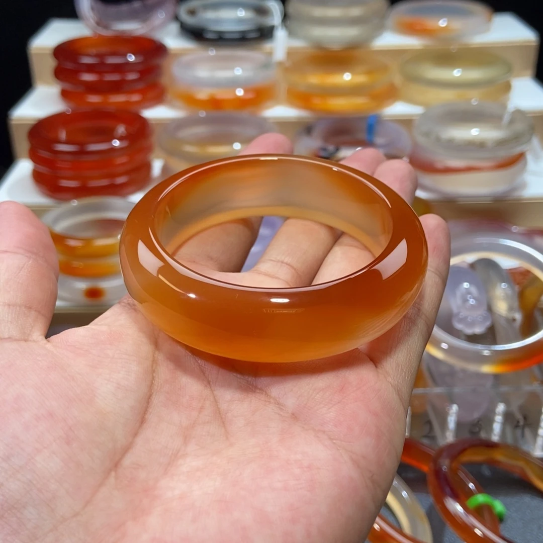 碳***麻手镯玛瑙/玉髓未镶嵌