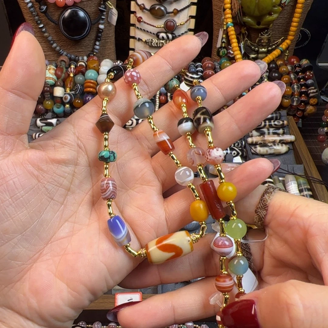 玛瑙/玉髓未镶嵌项链