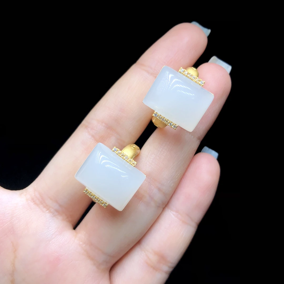 【云上叙】S925银和田玉戒指-多样性发其一16×12mm-V97742-M（甄选）