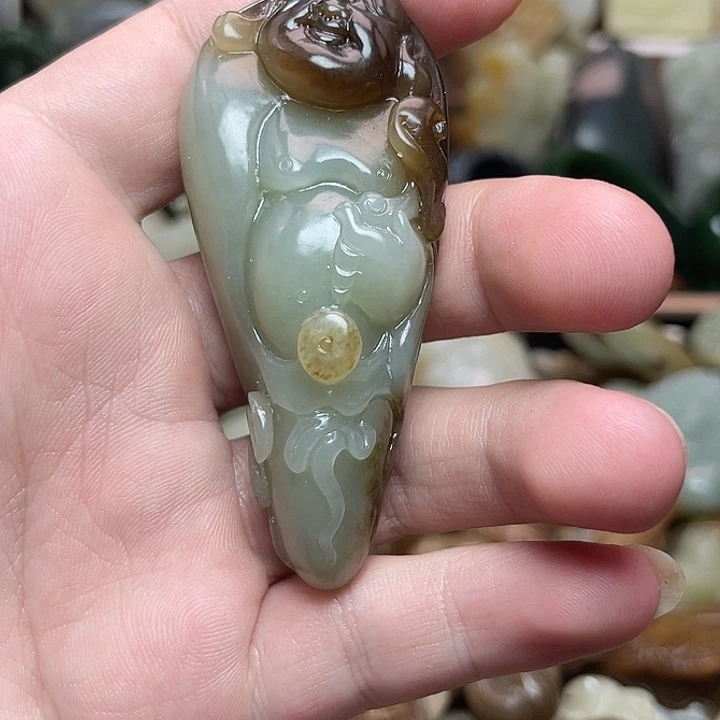 和田玉未镶嵌挂件