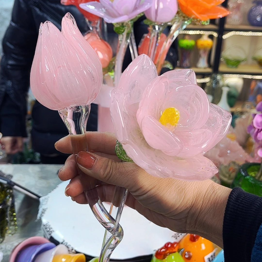 2朵瑕花 家悦琉璃工艺品