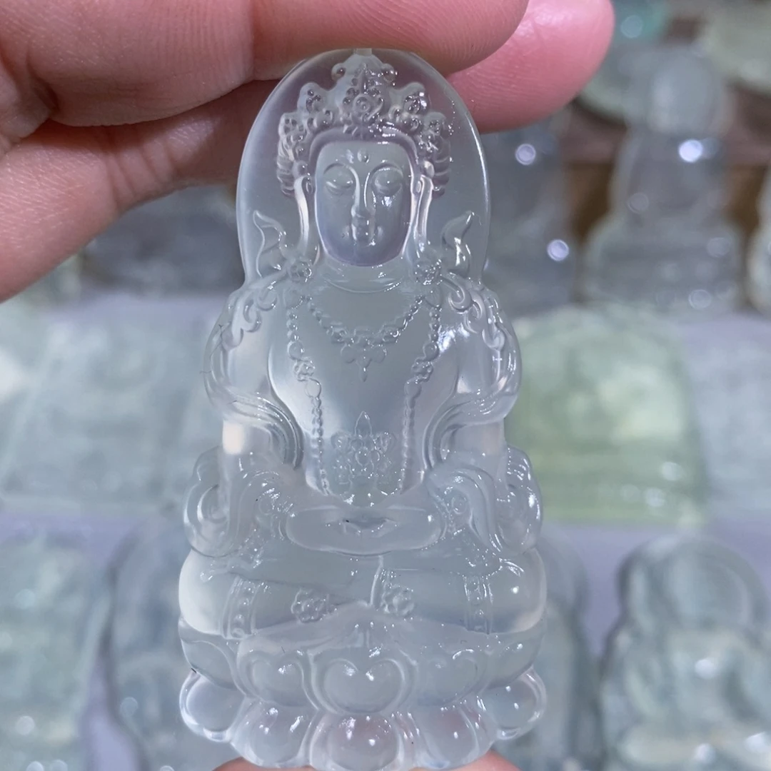 岫玉未镶嵌颈饰吊坠